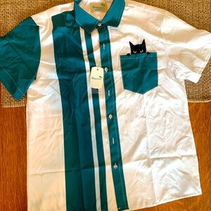 60s retro bowling shirt. Brand new, never worn, with tags.